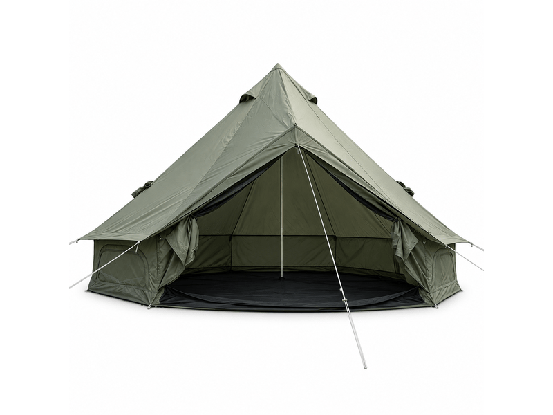  Tente cloche oxford verte 4 saisons 4-8 personnes, 13,1 ft, avec sortie pour poêle  - Conforama A