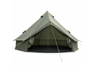 Tente cloche oxford verte 4 saisons 4-8 personnes, 13,1 ft, avec sortie pour poêle