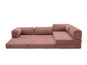 Canapé d'angle réversible convertible CASANOVA  4 places Velours côtelé Rose