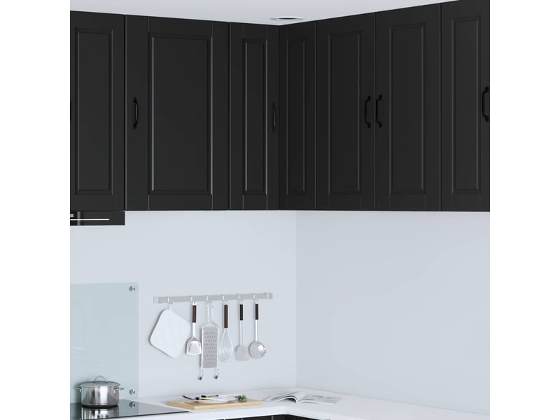  Meuble mural de cuisine, armoire d'angle cuisine porto noir 57x57x80cm  - Conforama B