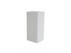 Meuble de salle de bains suspendu façade rainurée mdf blanc 36x29x75 cm