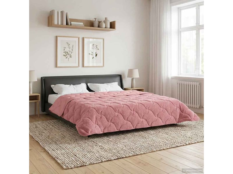  Couette - duvet d'été 240 x 260 cm été rose respirant  - Conforama B