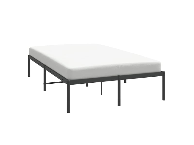  Lit double- lit adulte -  cadre de lit métal sans matelas noir 135x190 cm  - Conforama D