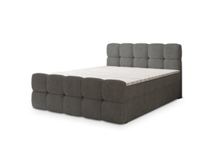 Lit avec rangement 140x200 cm <strong>MASSENO</strong>  <strong></strong> coloris gris