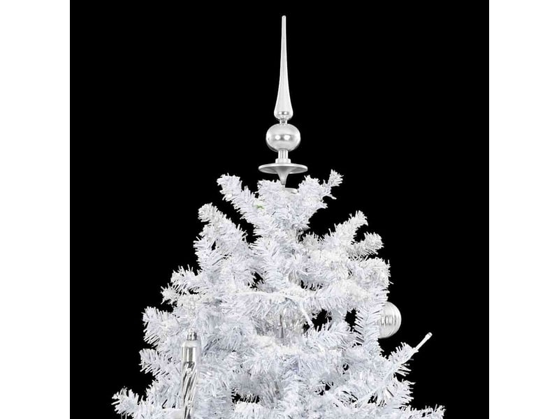  Sapin de noël - arbre de noël neigeux avec base de parapluie blanc 170 cm  - Conforama D
