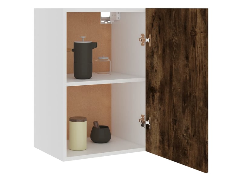  Meuble de rangement cuisine, armoire suspendue chêne fumé 39,5x31x60cm bois d'ingénierie  - Conforama D
