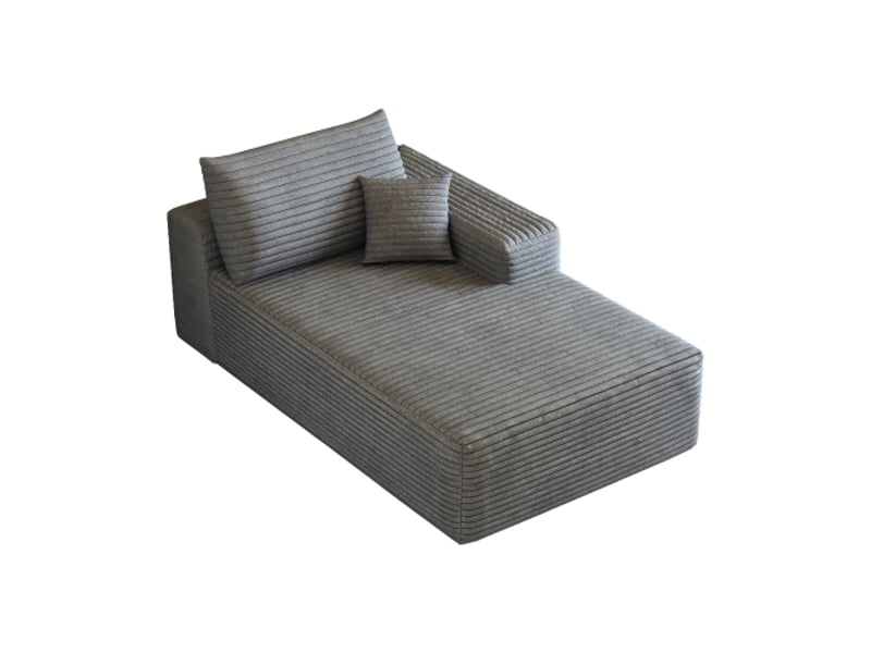  Canapé-lit gris y165 – orientation droite, convertible  - Conforama A