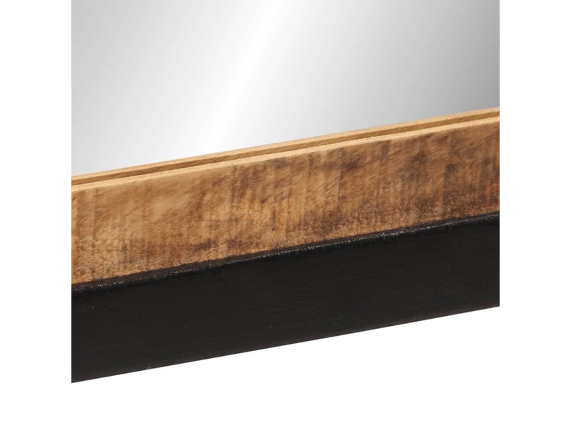  Miroir de salle de bain, miroir de toilette 55x1x60cm verre et bois massif manguier cf62485  - Conforama E