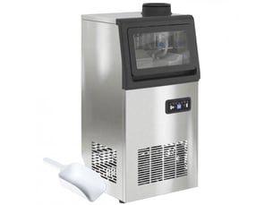 Machine à glaçons commerciale 36 kg24h, acier inoxydable, ice maker, capacité 5,5 kg, 36 cubes par 10 minutes,