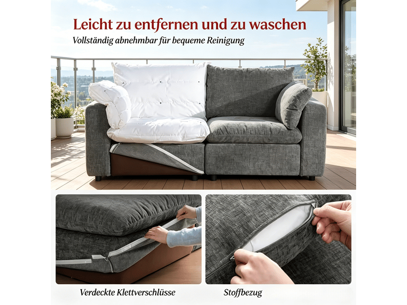  Canapé modulable moderne pour salon, canapé chambre, design contemporain, sofa confortable  - Conforama B