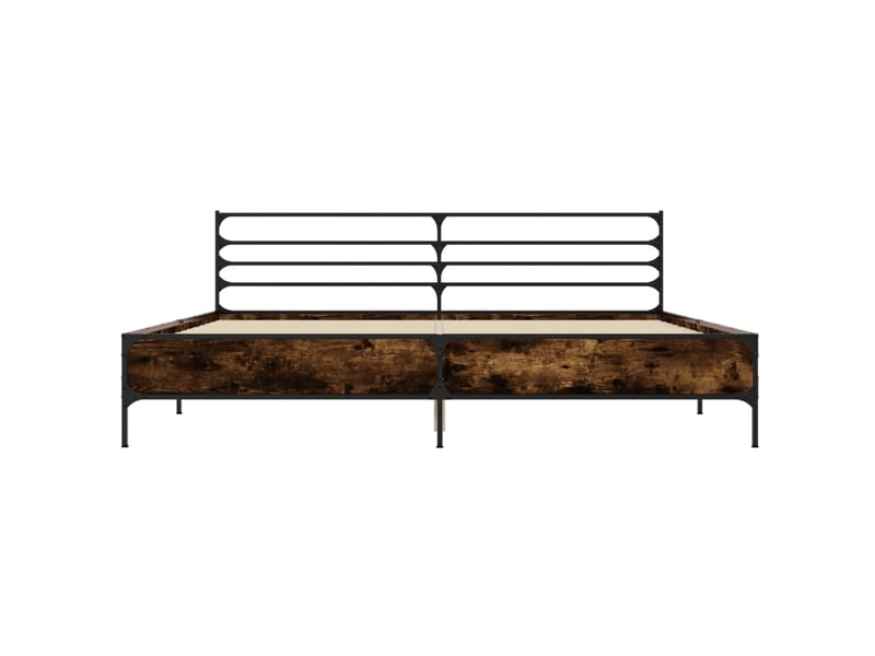  Lit double- lit adulte -  cadre de lit sans matelas chêne fumé 180x200 cm  - Conforama C