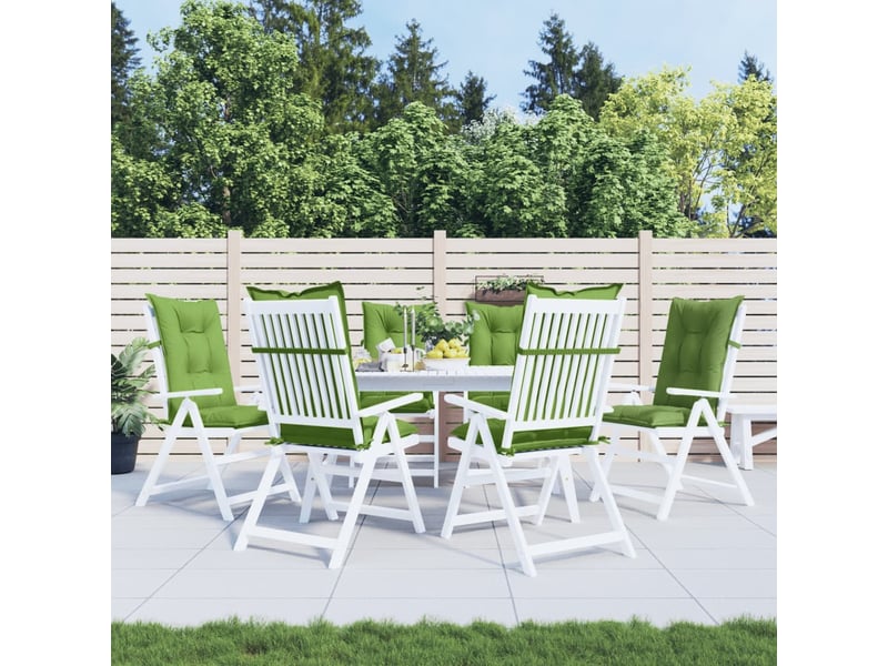 Lot de 6 coussins de chaise à dossier haut vert mélangé tissu cf32744 - Conforama C