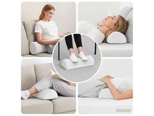 Coussin pour les jambes, oreiller 52 x 20 x 12 cm moyen blanc cf56578