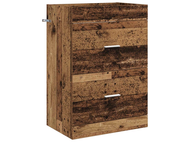  Meuble sous lavabo de salle de bain, commode bois ancien shl3360  - Conforama A
