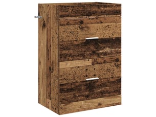 Meuble sous lavabo de salle de bain, commode bois ancien shl3360