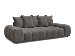 Canapé droit fixe BOBOCHIC EVEREST 3 places Tissu gris