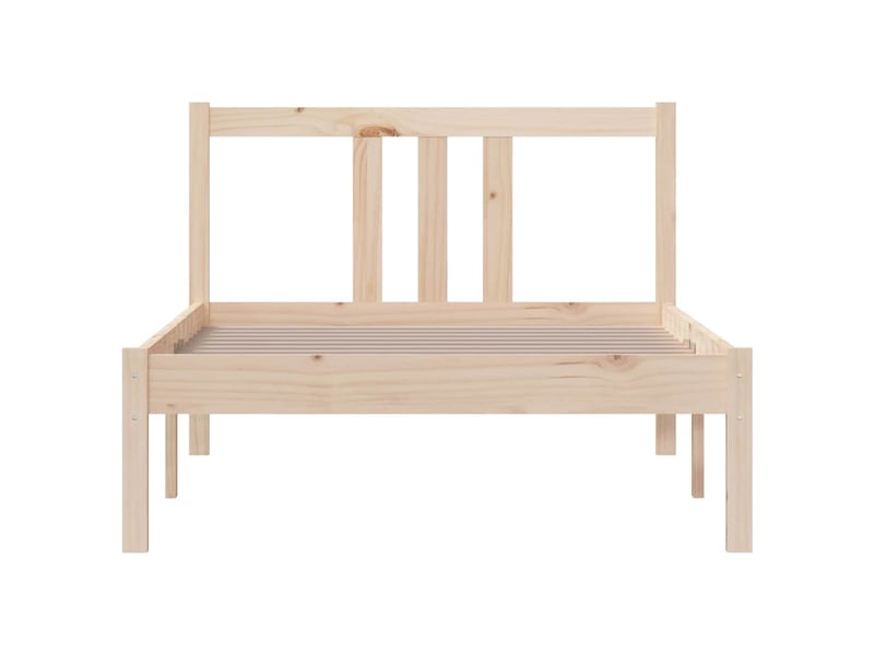  Lit simple- lit adulte -  cadre de lit sans matelas bois massif 90x190 cm  - Conforama C
