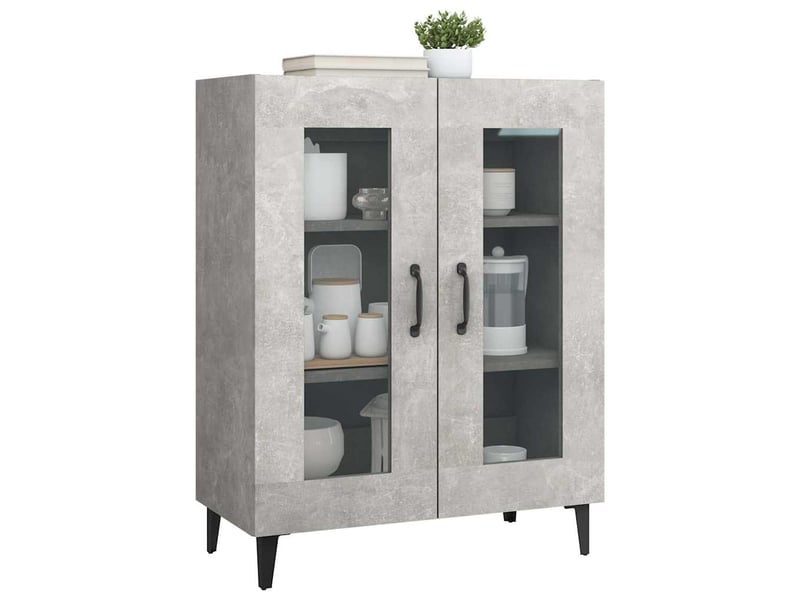  Buffet - bahut - meuble de rangement gris béton 69,5x34x90 cm bois d'ingénierie  - Conforama D