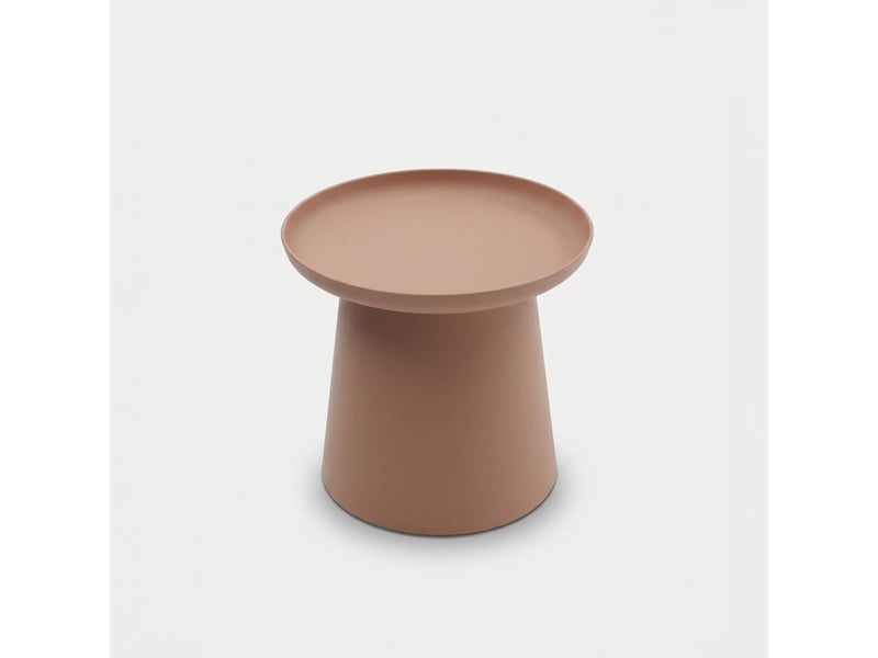 Petite table basse ronde en polypropylène d'intérieur et extérieur krk - rose  - Conforama A