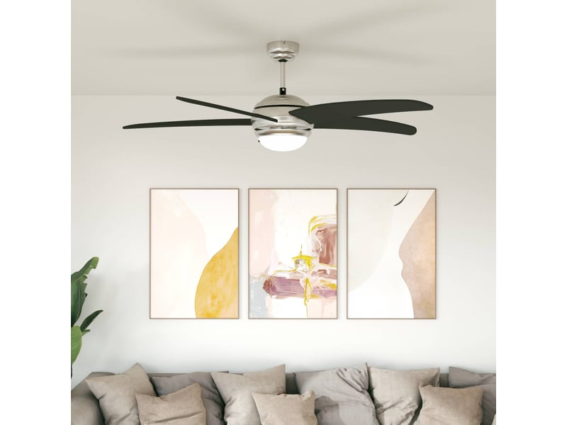  Vidaxl ventilateur de plafond avec lumière et télécommande ø 130 cm  - Conforama B