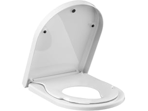 Abattant wc duroplast uf forme d blanc, familial siège enfant, soft-close, quick-release, charnières inox réglables