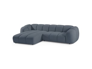 Selsey millma - canapé d'angle - 300 cm - velours bleu clair