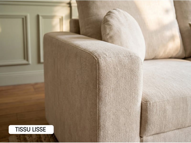 Canapé d'angle beige convertible 4 pl JADE - Conforama G