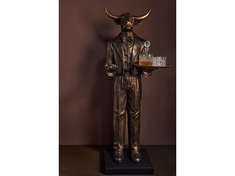  Statue taureau serveur théa 194cm marron  - Conforama D