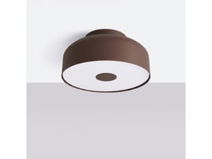 Plafonnier omiq brun acierpvc moderne 15x30x30cm