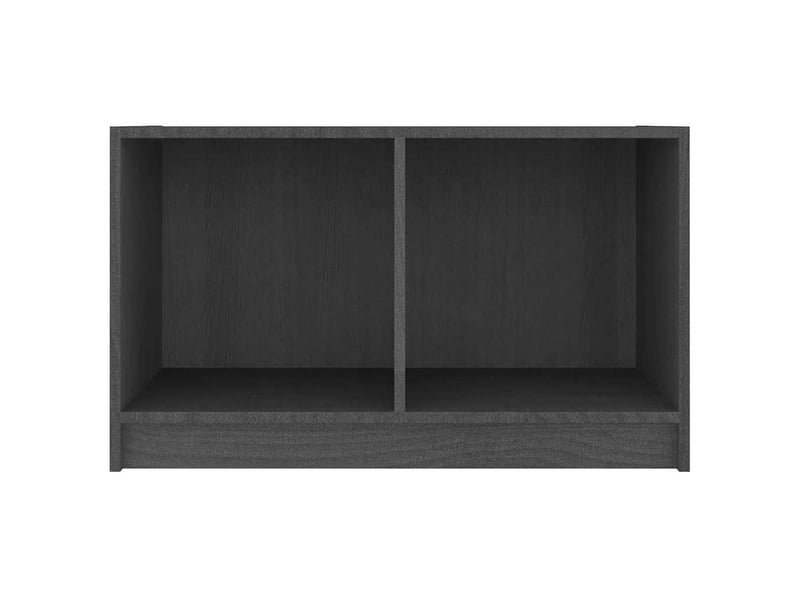 Meuble tv - banc tv - meuble de rangement gris 70x33x42 cm bois de pin massif  - Conforama E