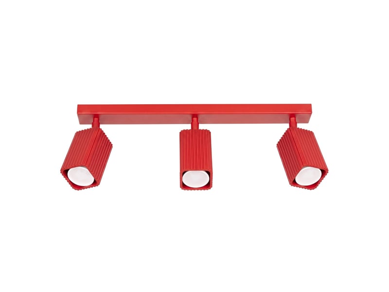  Plafonnier rayo 3l rouge aluminium moderne 16.5x45x6cm SL.3249 - Conforama A