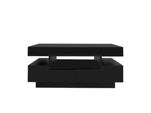 Table basse rectangulaire coloris noir <strong>MERAX</strong> <strong>table basse noir</strong> - 50 cmx80 cm