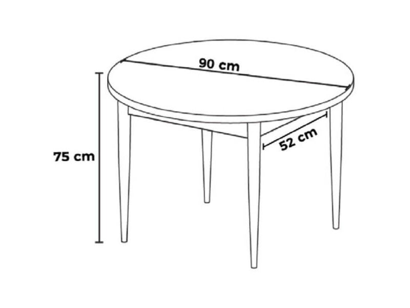  Table de repas ronde rox blanc marbré  - Conforama C