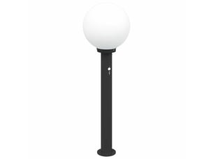 Borne lumineuse, lampadaire avec détecteur 80 cm noir ip44