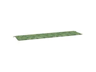 Coussin de banc de jardin, coussin d'assise motif de feuilles 200x50x3 cm tissu cf52762