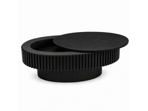 Table basse ovale coloris noir KOVIEA - 60 cmx98 cm