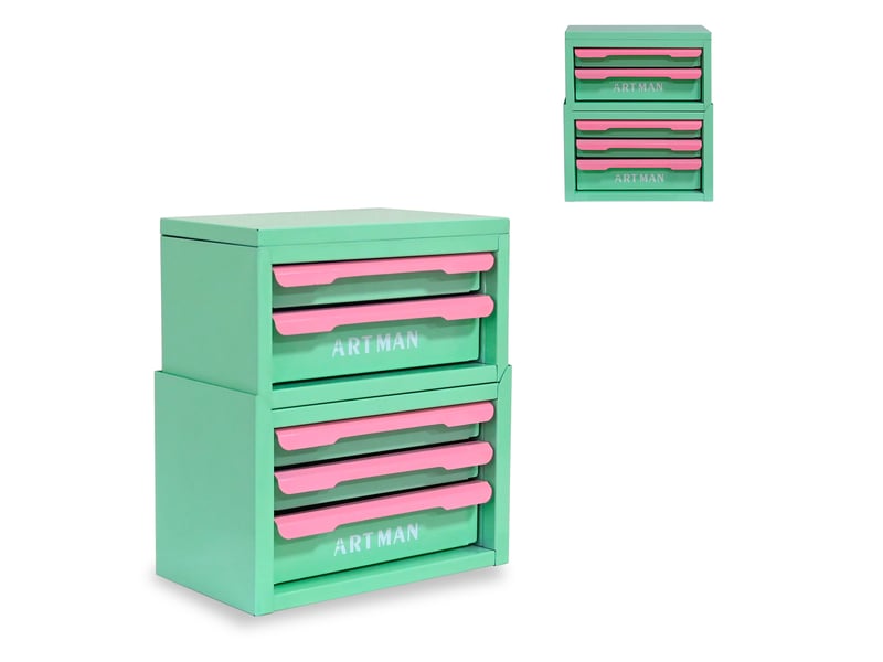  Organisateur en acier à 5 tiroirs 28.5 x 15.8 x 32 cm W3655P454019 - Conforama A