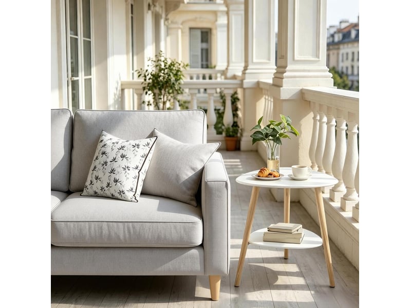  Table d'appoint 2 étagères blanche 50 x 40 cm homvra  - Conforama D