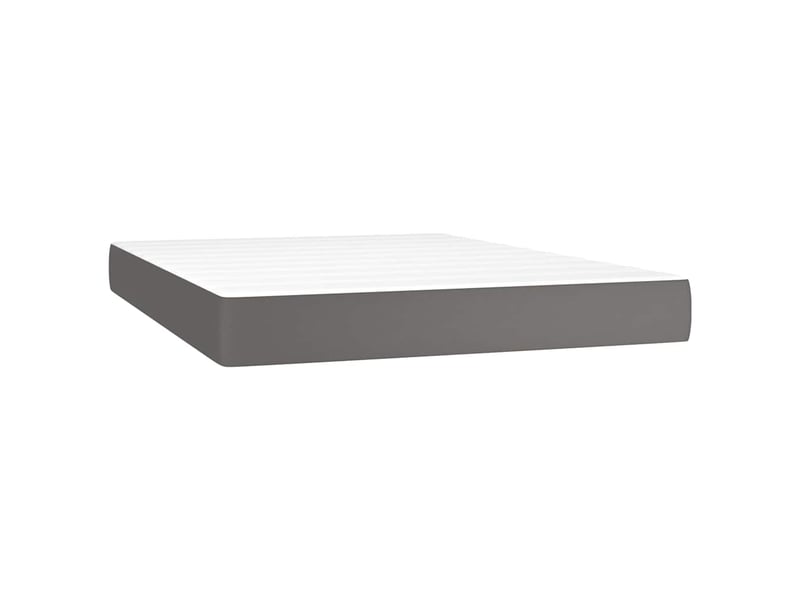  Matelas de lit à ressorts ensachés fermeté moyenne gris 140x200x20cm similicuir  - Conforama A