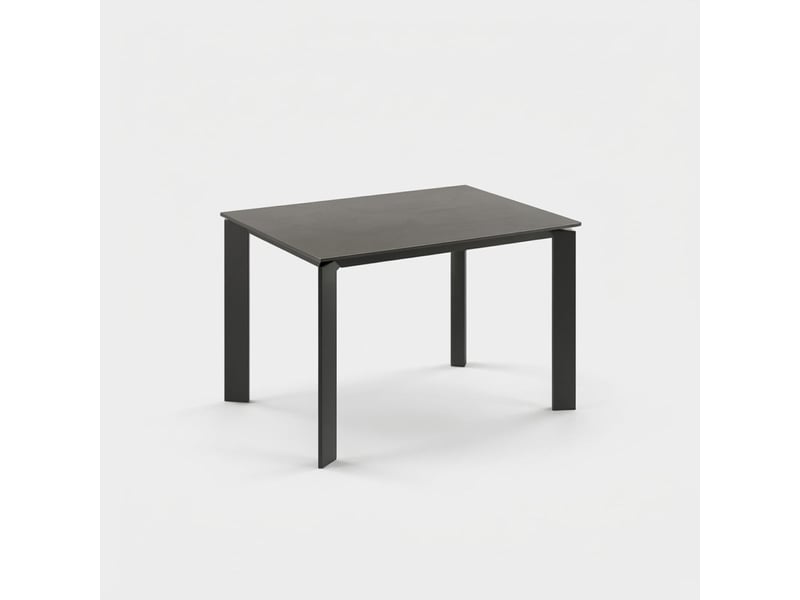 Table extensible 8 personnes avec plateau en céramique sintered stone task - gris - Conforama A