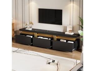 Meuble tv coloris noir 200 cm <strong></strong> <strong></strong>