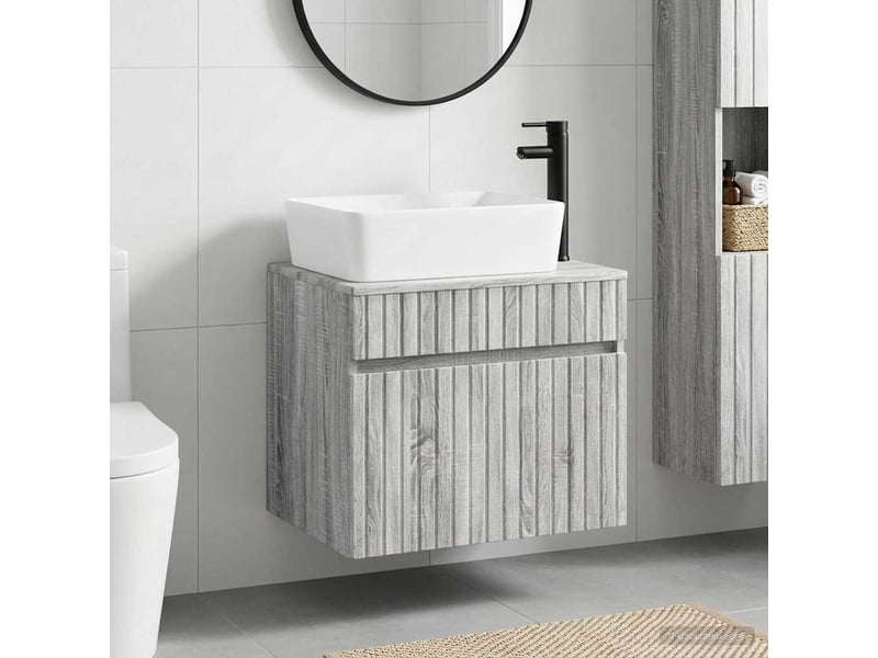 Ensemble de mobilier de salle de bain sonoma gris cf64703 - Conforama B