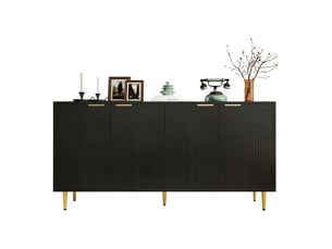 Buffet 4 porte(s) 0 tiroir(s) ROLIPO - 40 cm coloris noir