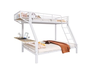 Lit superposé 90x200 cm <strong></strong>  <strong>CozyNest</strong> coloris blanc