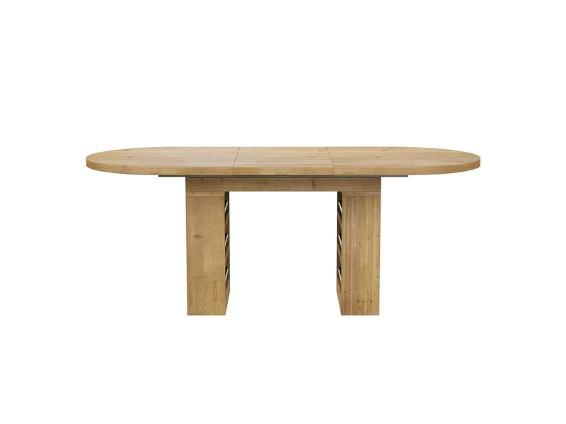  Table à manger extensible style scandinave chêne 150200x90 cm, 6-8 personnes, avec rangement  - Conforama A