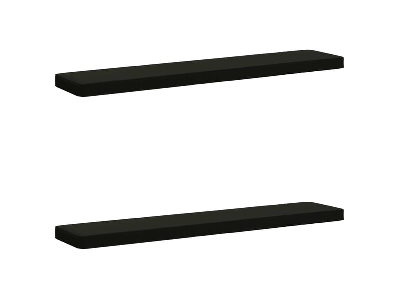 Lot de 2 coussins de banc, coussins d'assise vught 100 % polyester noir cf58498 - Conforama A