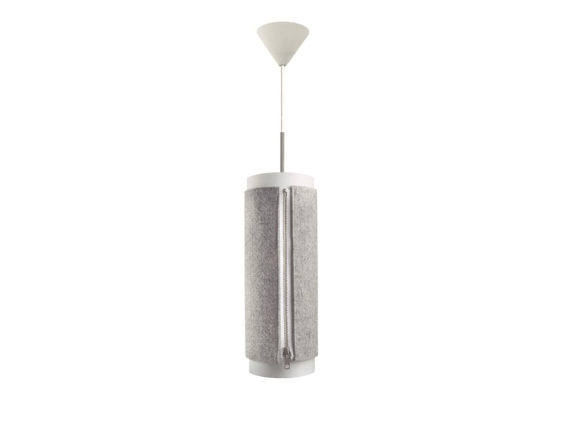  Lampe suspension en feutre zip star 52cm gris  - Conforama A