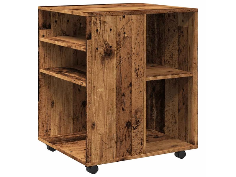  Armoire de rangement, armoire à roulettes vieux bois 60x53x72 cm bois d'ingénierie  - Conforama A