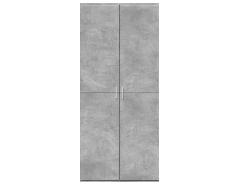  Buffet haut, meuble de rangement salon gris béton 80x35x180 cm bois d'ingénierie  - Conforama C