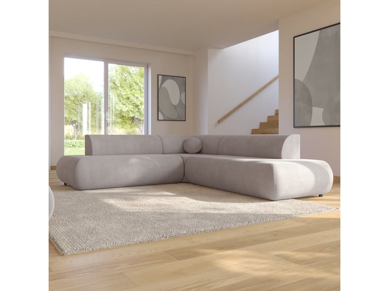Selsey armone - canapé d'angle convertible - 265 cm - gris clair Armone - Conforama B
